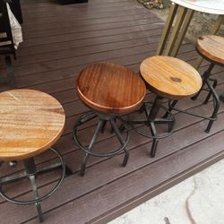 4 Wooden Stools