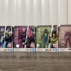 Dragon Ball Z Sh Figuarts Zamasu, Goku Black, Android 17, Android 18