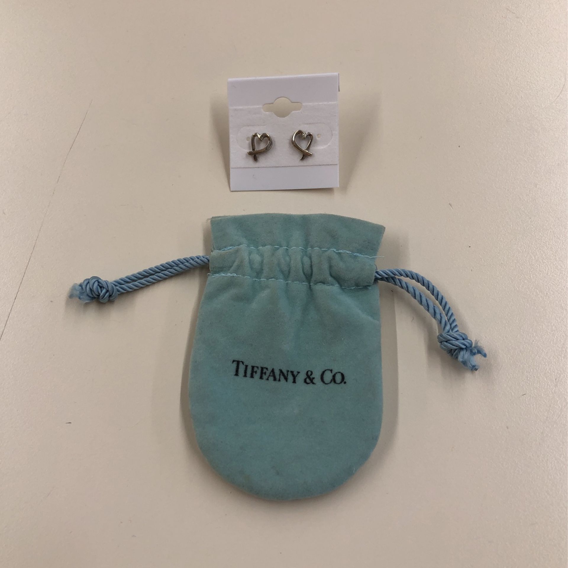 Tiffany And Co Heart Earrings 925 Silver 