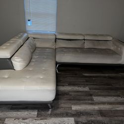 Sectional Sofa, White