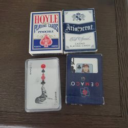 4 decks of playing cards