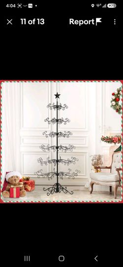 Wrought Iron Ornament Display Christmas Tree