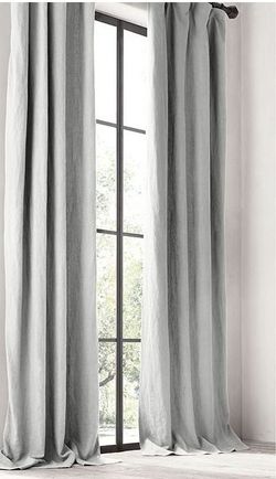 Restoration Hardware Privacy Curtains Mist Grey 5 Panels Of 50” X 108”