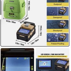 Optical Fiber Fusion Splicer AI-8C Signal Fire With Green Case And Accessories