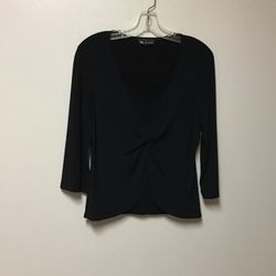 Women’s I.N. STUDIO Polyester/spandex black 3/4 sleeve pullover top… Size medium