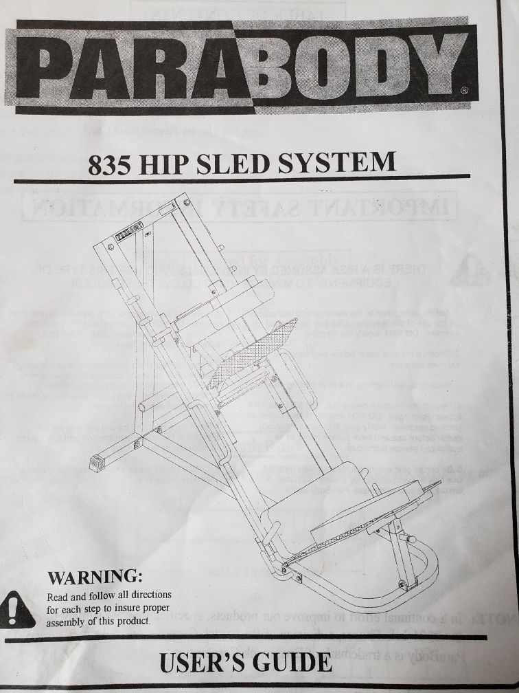 Parabody hip sled sale