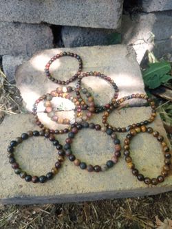 Red, Blue, Pure Blackish, Golden Tiger Eye Quartz Stone and Artisan High End Jadiete in matte tourmaline