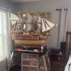 Handmade Wooden Sailboat