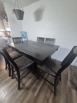 Black Wooden Dining table