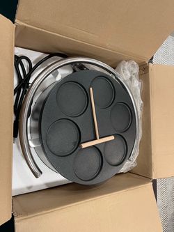 Electric Mini Pancake Maker with 6 Molds