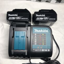 Makita 18V Dual Batteries And Charger