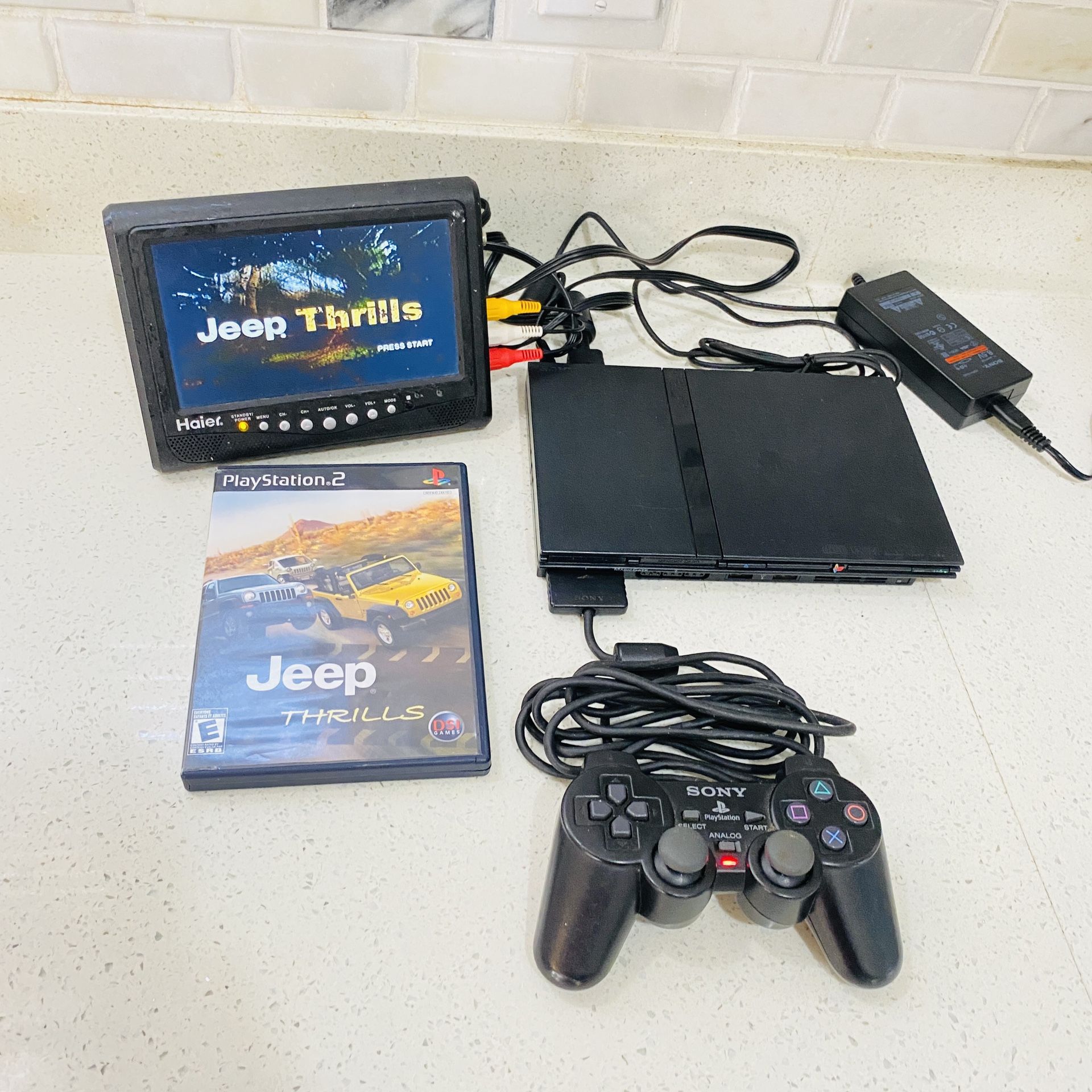 Sony PlayStation PS2 Slim Black Console SCPH 75001 Selects