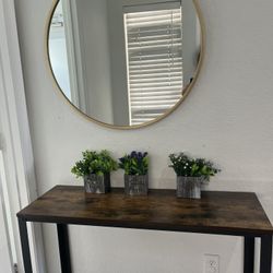 Console Table  With Mirror 