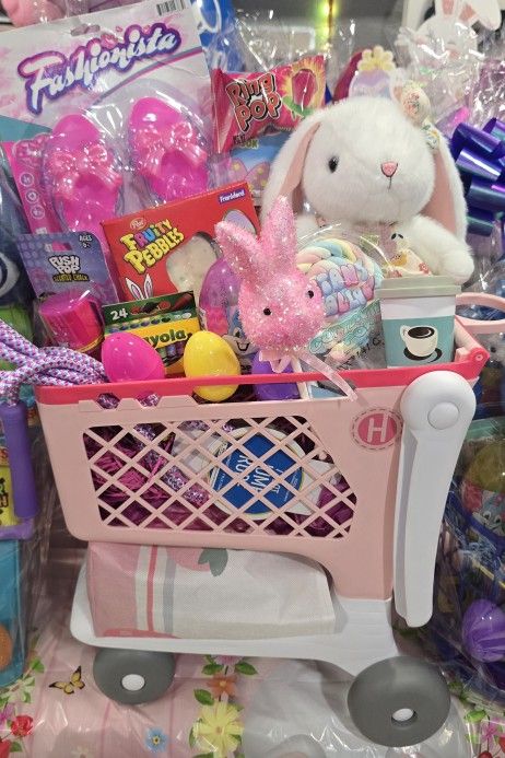 Bunny Large Shopping Cart Easter Basket