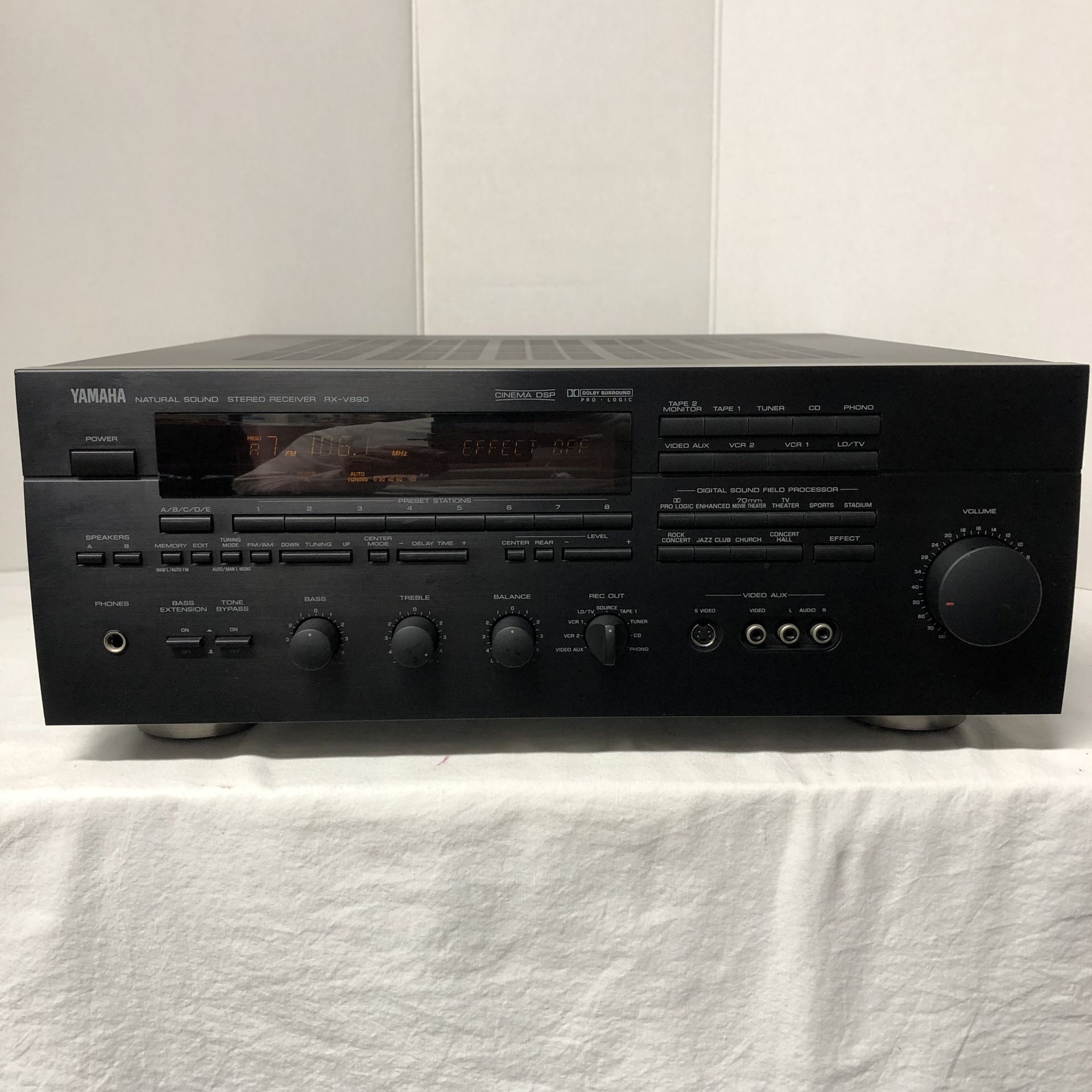 Yamaha Mega 5.1 Channel Receiver Near Vintage Good Condition Sounds Great with Yamaha Remote