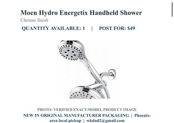 Moen Hydro Energetix Handheld Shower Head