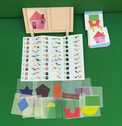 Set Of 4 Learning Toys/  Montessori Set/  Set De Juguetes para Aprender/  Day Care Homeschool Set