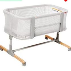 Skip Hop Baby Bassinet, Cozy Up 2-in-1 Bedside Sleeper & Bassinet, Grey