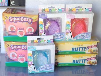Sunny Days Squeeezy Butter and Peach, Squishmallows