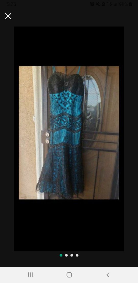 Black Turquoise Dress