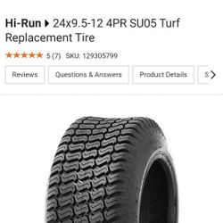 Brand New Hi-Run 23x9.5-12 2ply SU05 Tread Tractor Mower Tire