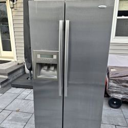 Whirlpool Stainless Steel Refrigerator-Side by Side Refrigerator/Freezer