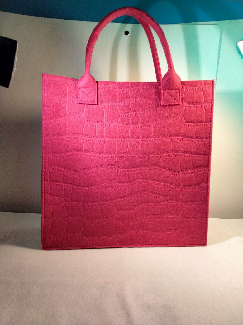 Women's Wool Large Handbag/Tote Pink 
