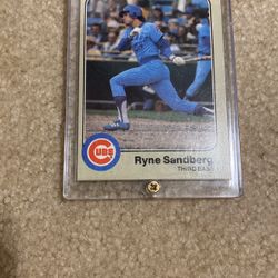 1983 Fleer Ryne Sandberg Rookie Card- Chicago Cubs Hall Of Famer