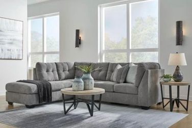 Ashley Brand Gray Sectional Sofa Couch