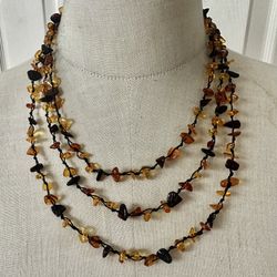 Baltic Amber Extra-Long Hand-Knotted Necklace