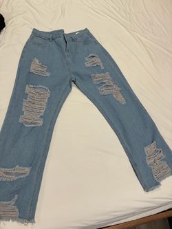 Distressed Light Blue Jeans- Women’s XL 14-16