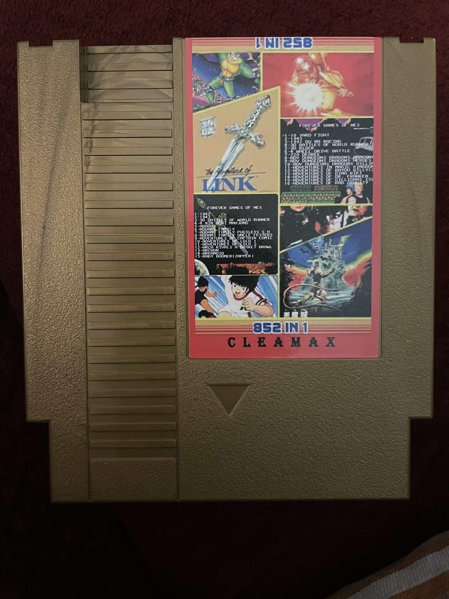 852 in 1 Super Cartridge Multicart compatible with NES Collection games