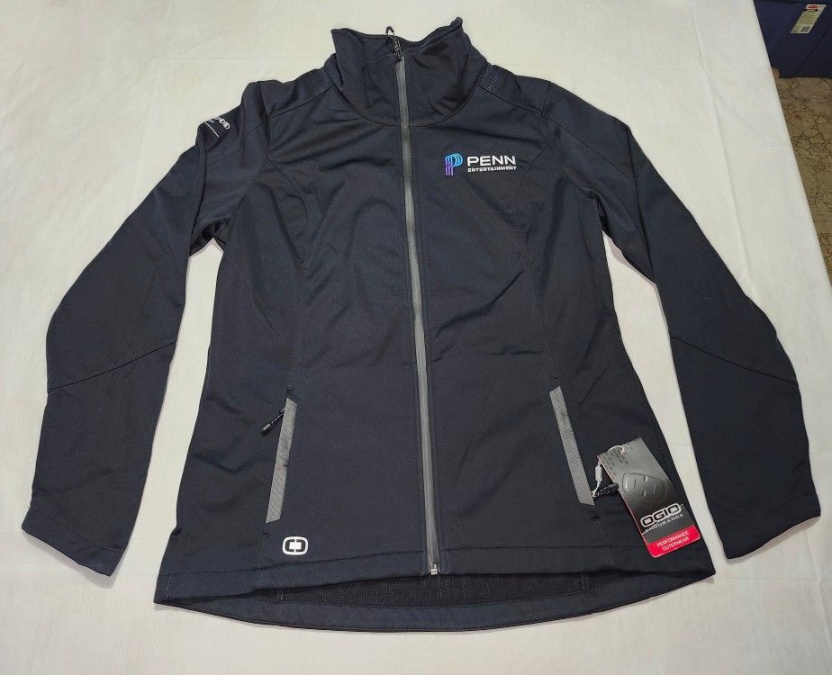 Women's Jacket Performance Outwear Black New  Size Large W Company Logo.