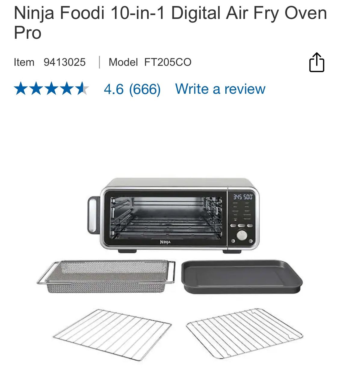 Ninja Foodi 10 in Digital Air Fry Oven Pro1