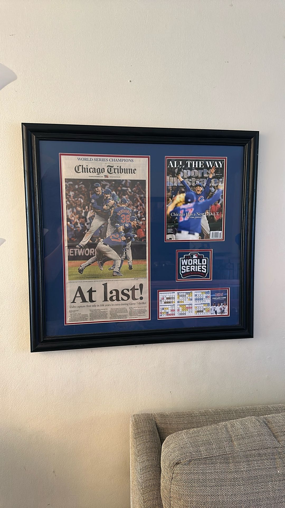 Chicago Cubs World Series Frame