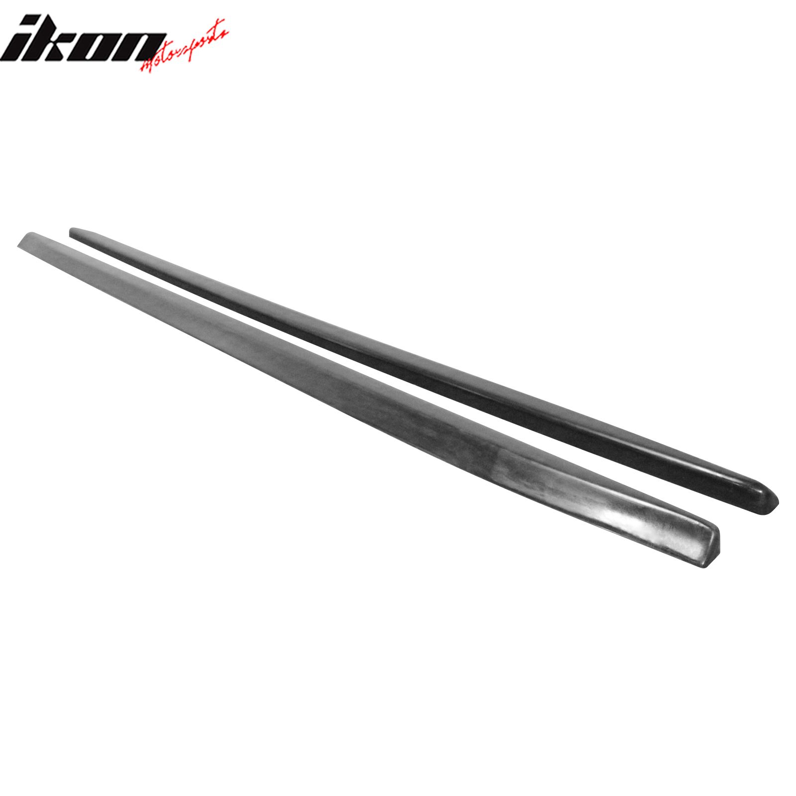 Fits 2006-2010 Audi S8 D3 MX Side Skirts Extension Bottom Line Rocker Panel Black PU