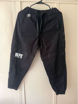 AAPE by Bape Black Cargo Joggers