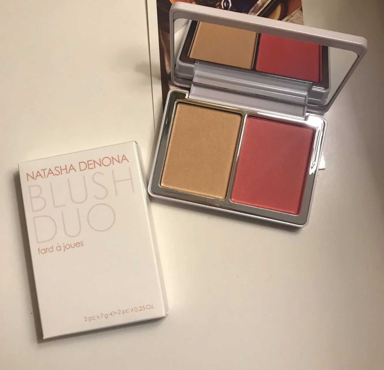 Natasha Denona Blush Duo Palette~#02 Toutou & Golden Caribbean New In Box NWT
