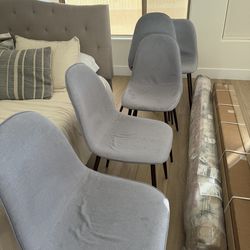 6 Grey Dining Room Chairs