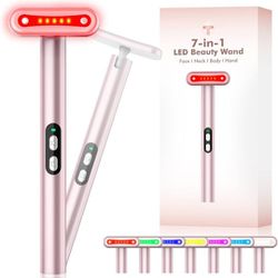 Red-Light-Therapy-for-Face, 7 in 1 LED Light Therapy Eye Equipment for Skin Care at Home Red Light Therapy Face Massager Skin Rejuvenation Light

