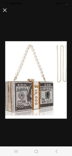 Money Bling Clutch Purse