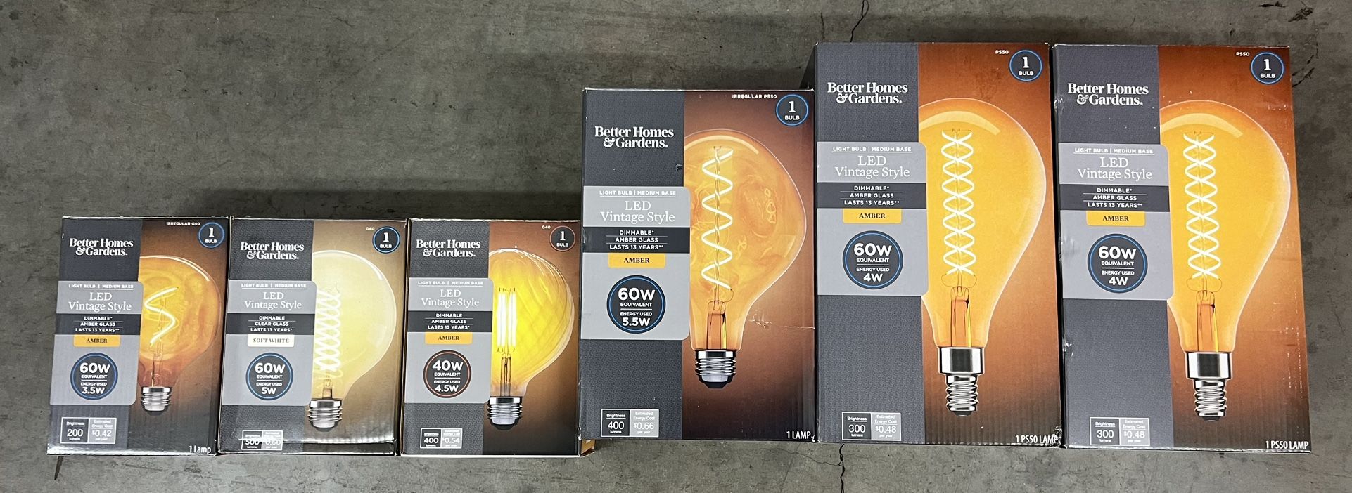 Better Home And Gardens Vintage Led Bulbs Set Of Six