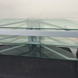 Metal And Glass Tv Stand 