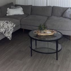 Black Glass Coffee Table 