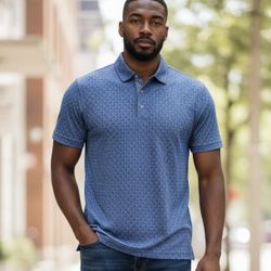 NEW Peter Millar Summer Comfort  Short Sleeve Polo Shirt Mens Size XL  Blue Golf NWT