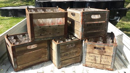 Great antique advertising crates from NY