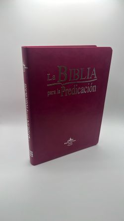 La Biblia para la Predicación RVR60 - Letra Grande, imitación piel purpura, indice y canto plateado