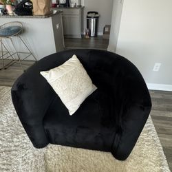 Black Velvet Chairs (2 Total)