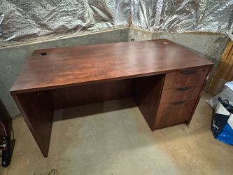 Cherry Wood Office Desk with Drawers