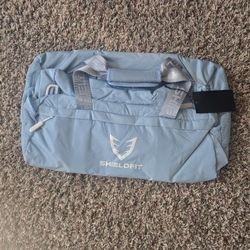 ShieldFit Gym Duffle Bag Baby Blue Athletics Travel Bag 